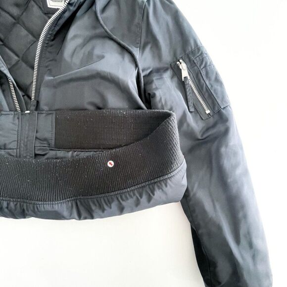 Levi's Womens Women's Flight Satin Bomber with Jersey Hood // Size Large // EUC - Picture 8 of 12